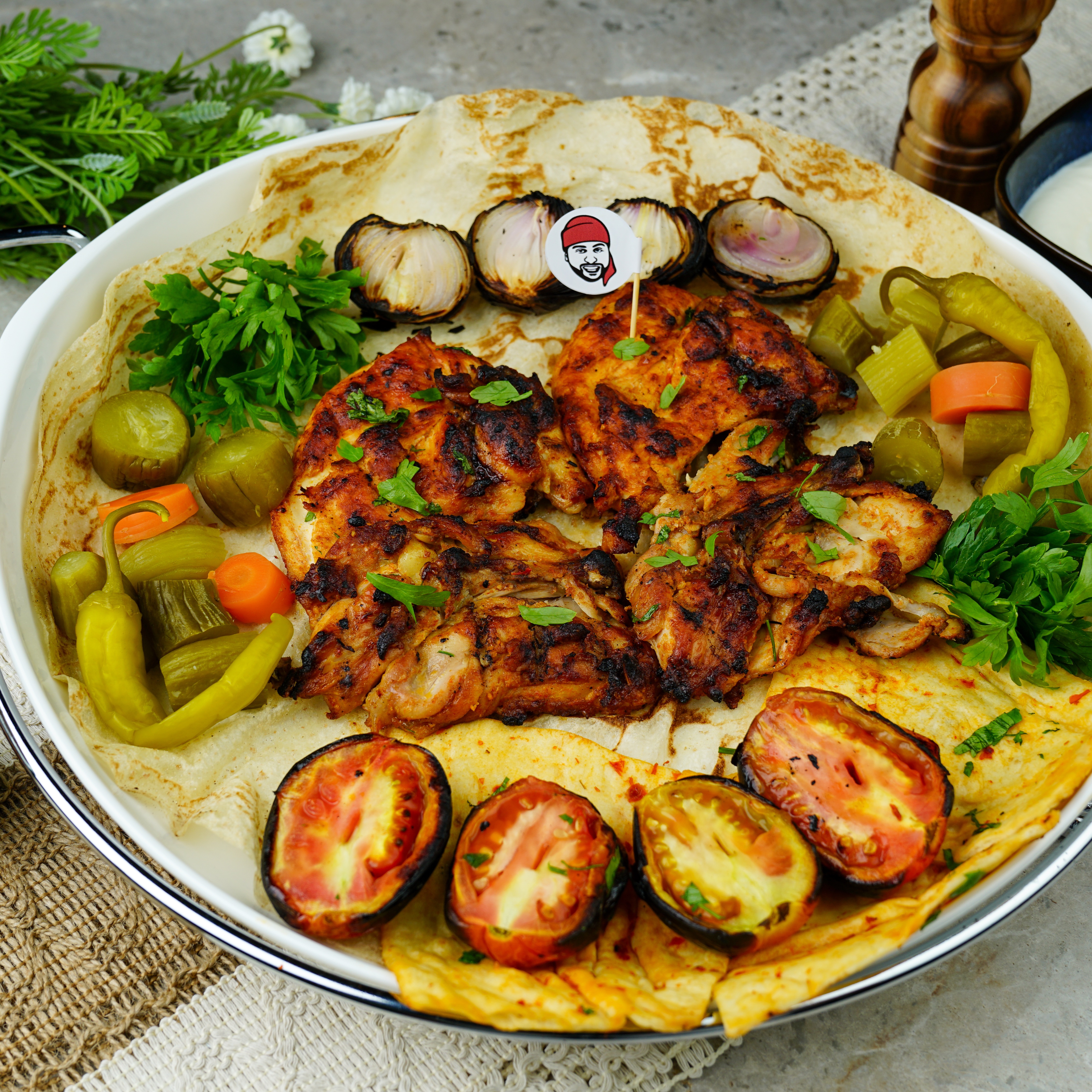 دجاج على الفحم