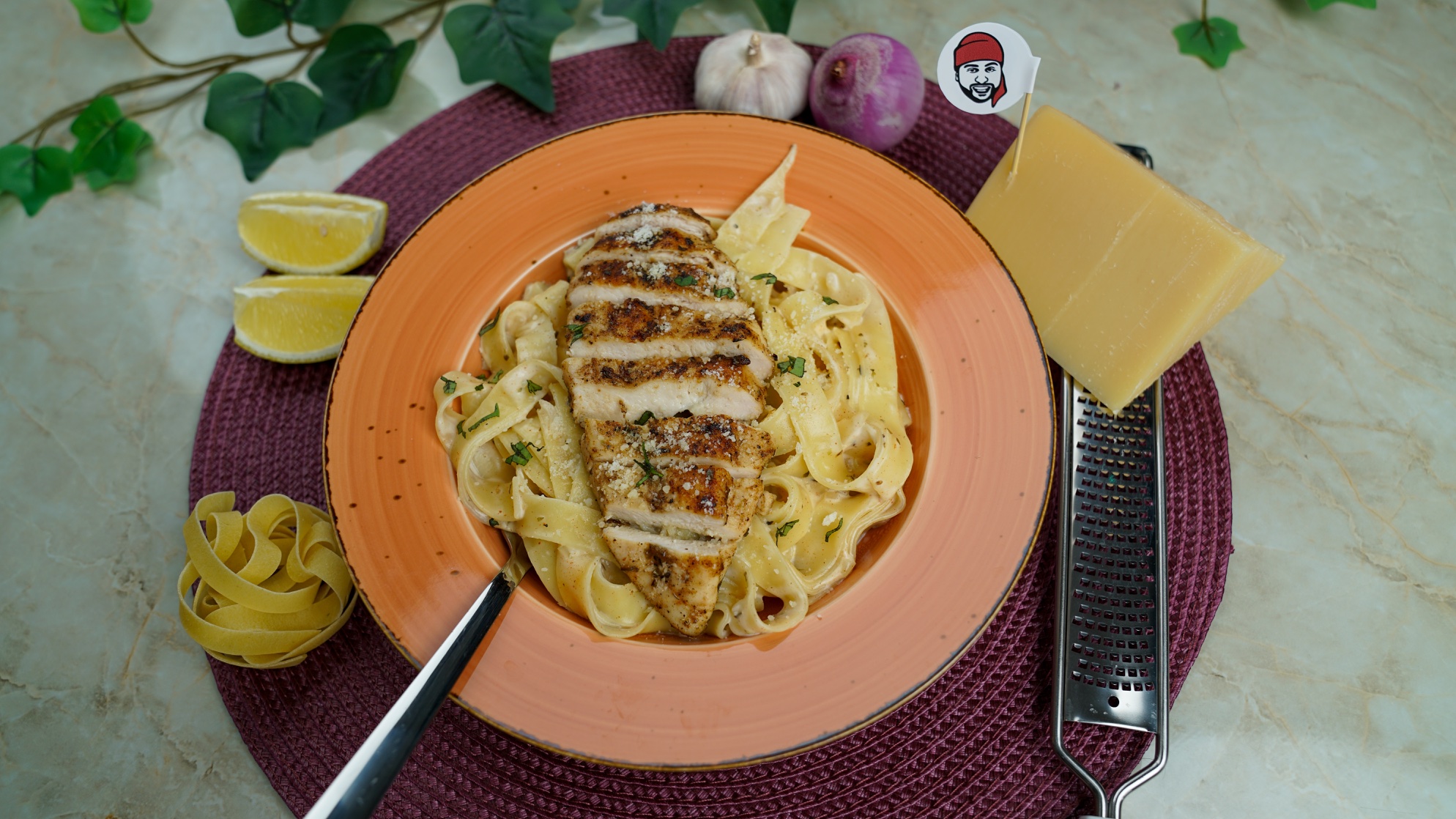 High Protein Alfredo Pasta